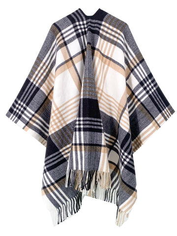 Black And Fawn Pocket Poncho - Shopmossrose